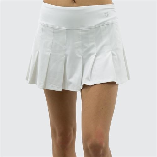 white pleated skirt 6 inch